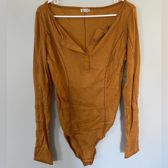 NWT Free people Sloan bodysuit Amber size large - Picture 4 of 4